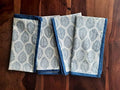 ATOSII Amalfi Blue 100% Cotton Fall Cloth Designer Dinner Napkins, Handblock Print, Washable Durable Linen for Everyday Use Wedding Parties Outdoors Christmas Thanksgiving I 20 X 20 Inches I Set of 4 by ATOSII