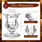 Clear Glass Candlestick Holders Taper Candle Holder Bulk 2.5 Inch Candle Stick Holder for Table Centerpiece Mantel Wedding Housewarming Gift Rustic Vintage Valentines Dinning Decoration - Image 2