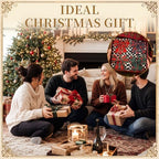 Frienda 4 Pcs Christmas Throw Pillows Cover 20"x20" Checkered Velvet Bow - Image 6