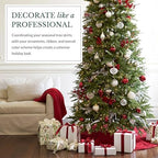 Balsam Hill Lancaster Quilted Christmas Tree Skirt - Reversible Tree Skirt with Metallic Gold Threading, Cardinal Red, 72" - Image 7