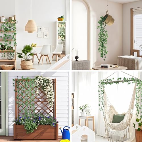 240Pack Artificial Ivy Garland, 1680Ft Fake Vines Hanging Plants for Room Decor, 72 Leaves Aesthetic Faux Greenery Garland Vines Leaf with Strengthened Joint Prevent Leaves Falling Off for Wall Decor - Image 7