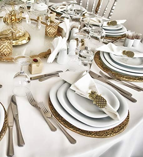 Gold Napkin Rings Set of 6, Cute Napkin Holder - Pineapple - Image 5