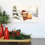 Simply Said, INC Rustic Pallets Christmas Decor, Christmas Highland Cow Watercolor, 16 x 10.5 inch Wood Sign, Made in USA, RUS1540 - Image 4