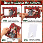 60 Pcs Scalloped Christmas Picture Frames 4x6 Bulk Tartan Plaid Photo Frame - Image 4