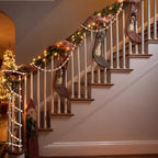 4 Pcs Christmas Tree Wood Bead Garland, 18 ft Each, Gold Wood Color - Image 4