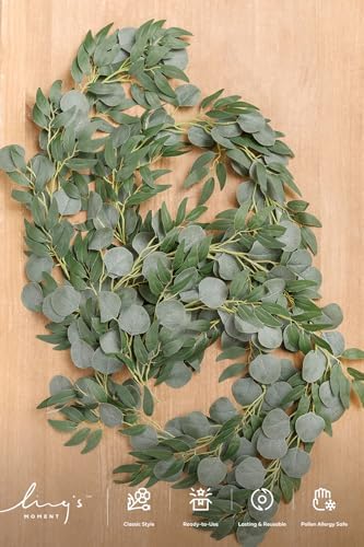 Ling's Moment Green Eucalyptus Garland, 5.9ft, 2pcs - Image 6
