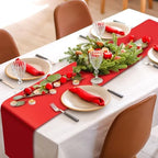 Preboun 30 Pack Red Green and White Table Runner Christmas Satin Table Runners Bulk 12 x 108 Inch Long Satin Silky Xmas Table Runner for Wedding Banquet Graduations Birthday Party Decoration - Image 4