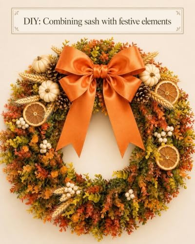 DDHS 20" Fall Wreath for Front Door，Artificial Boxwood Wreath-Hello Sign - Image 3