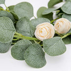 DearHouse 6Pcs Artificial Eucalyptus Garland Faux Silk Eucalyptus Leaves Vines Handmade Garland Greenery Wedding Backdrop Arch Wall Decor,6.1FT/Pcs - Image 2