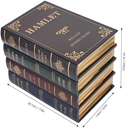 Wooden Book Shaped Boxes Vintage Decorative Book Storage Box Antique Book Decorations Home Decoration Props Office Bookcase Ornaments Jewelry Storage Case - Image 4