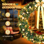 VINGLI 60" Extra Large Pre Lit Christmas Wreath with 220 LED Lights - Image 4