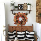 Briful 24 Inch Artificial Magnolia Leaves Wreath with Pinecones - Image 6