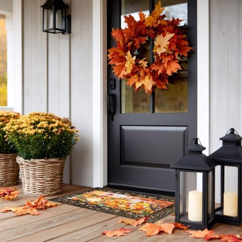 12Pcs Doormat Inserts Seasonal Entrance Doormats Interchangeable Welcome Doormats Welcome Mat Outdoor for Fall Christmas Front Door Outdoor Indoor 22in x 10in All Season and Holiday Gnomes - Image 2