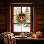 Thewe 6Pcs 14" Christmas Candle Wreaths for Kitchen Cabinet Table Decor - Image 7