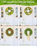 Vlorart 22 Inch Boxwood Wreaths for Front Door, UV-Resistant Green Decor - Image 4
