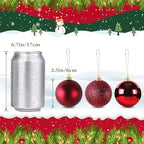TranquilBliss Christmas Ball Ornaments, 24-Pack, 2.5-Inch, Red - Image 4