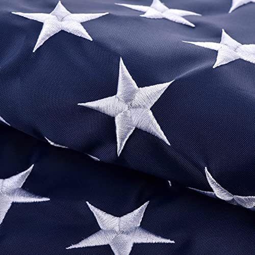 American Flag 8x12 FT, Large US Flag USA High Wind with Embroidered Stars, Sewn Stripes, Brass Grommets, DurableOutdoor Outside - Image 2