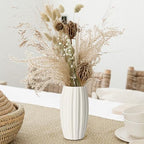 White Vase Set of 12, Small White Bulk Bud Vases for Pampas Grass for Wedding Table Centerpieces Decoration, Modern Boho for Rustic Vase. - Image 4