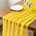 8 Pack Yellow Cheesecloth Table Runner 120 Inch Boho Wedding Decor by Fixwal