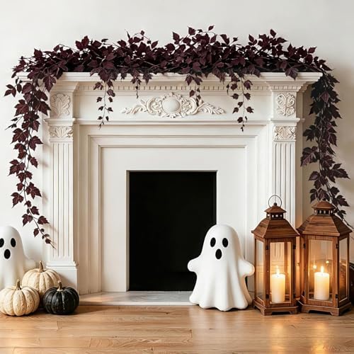 Fall Decorations for Home-2Pack Plum Fall Garland,Artificial Autumn Leaf by Unknown