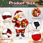 28x40 Solar Christmas Santa Garden Flag, Outdoor Decor - Image 2