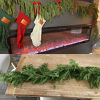 NSBELL 2PCS 6Ft Artificial Norfolk Pine Garlands, Real Touch Winter Pine Garland, Green Artificial Greenery Garland for Table, Mantle, Wall, Indoor, Outdoor Christmas Decorations - Image 5