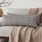 Foindtower Long Floral Print Lumbar Throw Pillow Covers 14×36 Rustic Gray by Foindtower