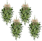 22" Spring Wreaths for Front Door 4 PCS Olive Teardrop Swag Summer Wreathswith Olive Leaf Fruit, Home Decoration for Outdoor Living Room Indoor Wall and Outside Summer All Season Wedding by EYNDYN