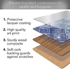 CounterArt Indigo Diamond Boxed Set of 4 Premium Hardboard Placemats - Image 3