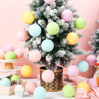 Gejoy 30 Pcs Pastel Christmas Decor 3.15'' Bulbs Colorful Xmas Ornaments - Image 2