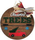 Wood front door sign Wood sign Home decor Welcome sign Sign for front door House warming gift Wedding gift (Trees, 15" Width) by Unknown