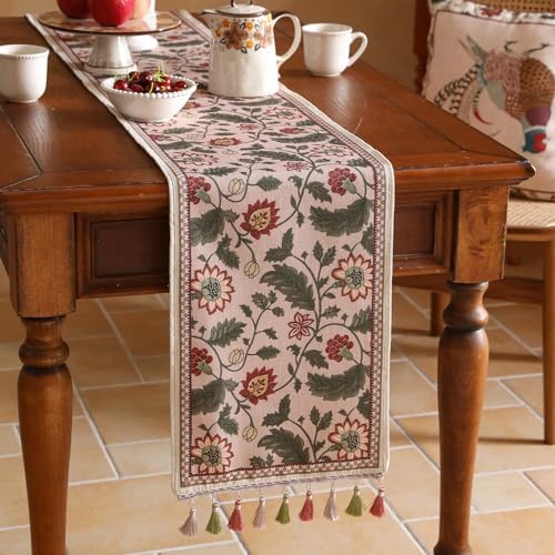 ISAENNE Designer Vintage Linen Table Runner,71"x12"-Ratina - Image 2