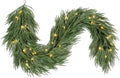 18FT Artificial Christmas Garland with Lights, Norfolk Pine Garland by Alupssuc