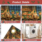 Santa's Workshop Christmas Garage Door Banner 7x16FT, Santa and Elves Holiday Scene, Large Outdoor Xmas Decoration for Garage Doors, Large Garage Cover for Christma - Image 3
