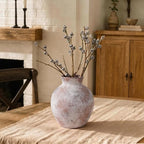 Ceramic Flower Vase Home Decor, 7.4 in Farmhouse Table Vase Retro Vintage Living Room Kitchen Bedroom Decoration Pottery Decorative Vases for Flowers Shelf Office Coffee Desk Dining Entryway, Classic - Image 5