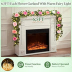 Livole 4Pcs 26 Ft Artificial Flower Garland with Light Hanging Fake Vine - Image 3