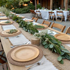 36 Pcs 13 Inch Round Woven Natural Placemat Burlap Boho Charger - Image 3