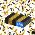 JAPJA Tissue Paper Confetti Bulk Refill, Black & Metallic Gold, 2.2lb by JAPJA