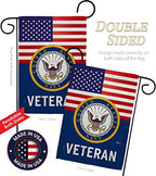 US Navy Veteran Flag Stand Pole Set Armed Forces USN Seabee Decorations American Flags For Outside House Retire Official Rememberance Grave Decor For Cemetery Military Gift Made In USA 13 X 18.5 - Image 3