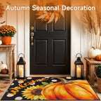Vaukki Fall Pumpkin Entryway Mat for Front Door, 32x48 Inch Entrance Mat - Image 6