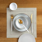 Solino Home 100% Pure Linen Square Placemats Natural, 14 x 14 in, Set of 4 - Image 2