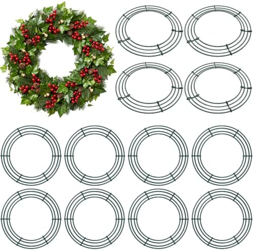 Thealyn 12 Pack 12" Metal Wreath Frame, Wire Wreath Rings for DIY Wreaths by ThealynGardens