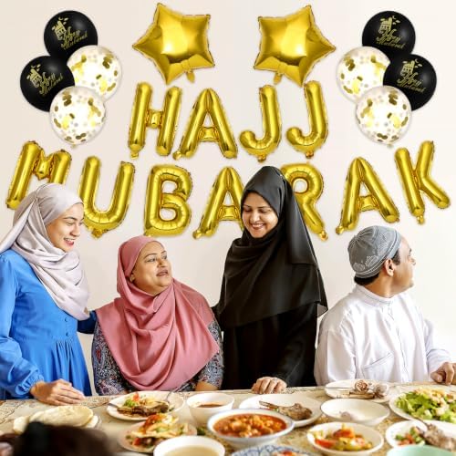 BESTOYARD Ramadan Eid Party Decorations Set, Sequin Foil Balloons Mubarak Banner, 1 Count - Image 3