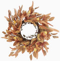 24" Artificial Fall Wreath for Front Door, Autumn Harvest Wreath with Eucalyptus Leaves, Sorghum, Farmhouse Thanksgiving Decor for Indoor Outdoor Porch, Window&Entryway (Autumn Yellow) by Unknown