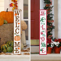 One-Piece Reversible Fall Christmas Welcome Sign, Porch Decor by flangairy
