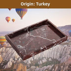 Marble Bathroom Vanity Tray, Rosso Lepanto, 12"x 8" x1.2" - Image 4