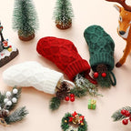 Geyoga 24 Pieces Mini Christmas Knit Stockings 6 Inch Cable Knitted Stockings Bulk Xmas Hanging Ornament Decoration for Christmas Tree Fireplace Holiday Party Favor(Red, Green, White) - Image 4