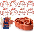 48 Pcs Thanksgiving Wood Grateful Cutout Plate Signs for Family Table by CHENGU