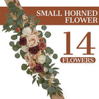 Ting's time Wedding Arch Flower Pack of 2 Artificial Silk Large Flower Swag Welcome Sign Floral Swag Reception Backdrop Floral Decor for Fall Wedding Party Ceremony（Terracotta & Champagne） - Image 3