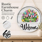 16 Pcs Interchangeable Welcome Sign for Front Door，C#：1 - Image 5